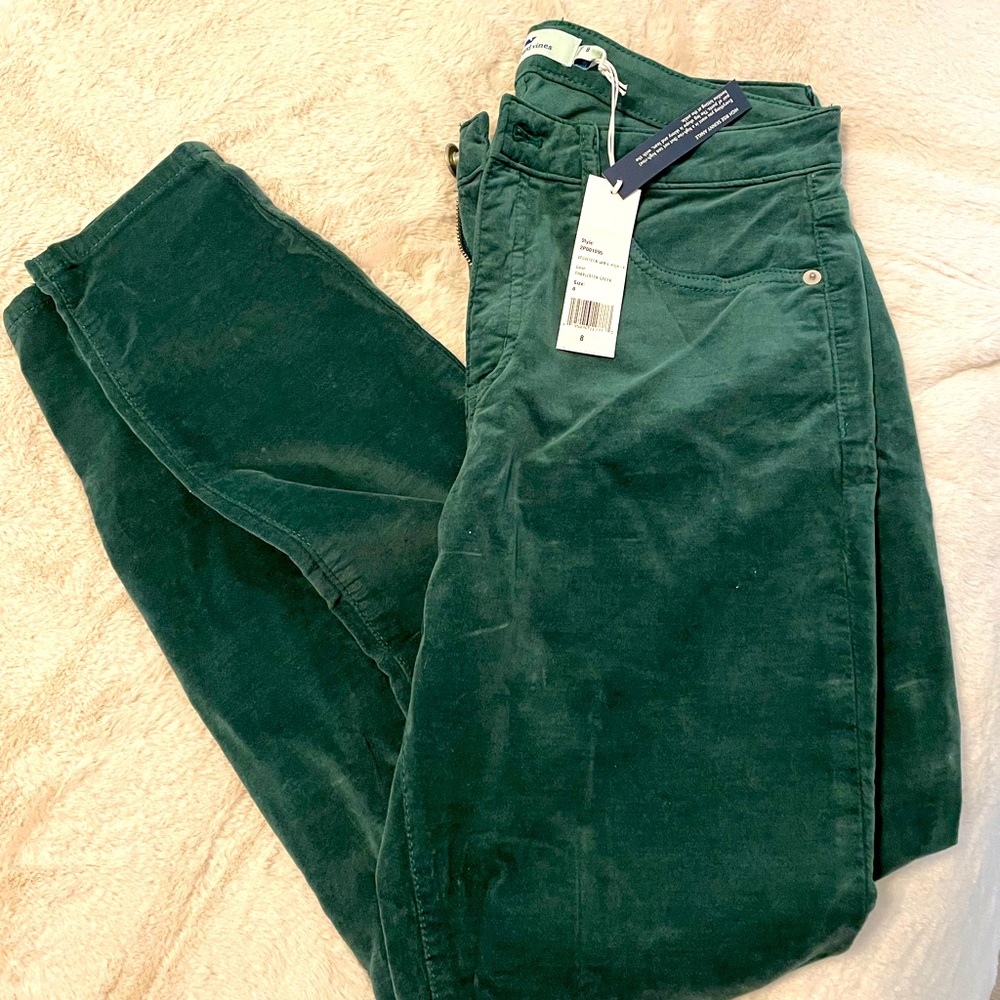 Vineyard vines green velvet pants